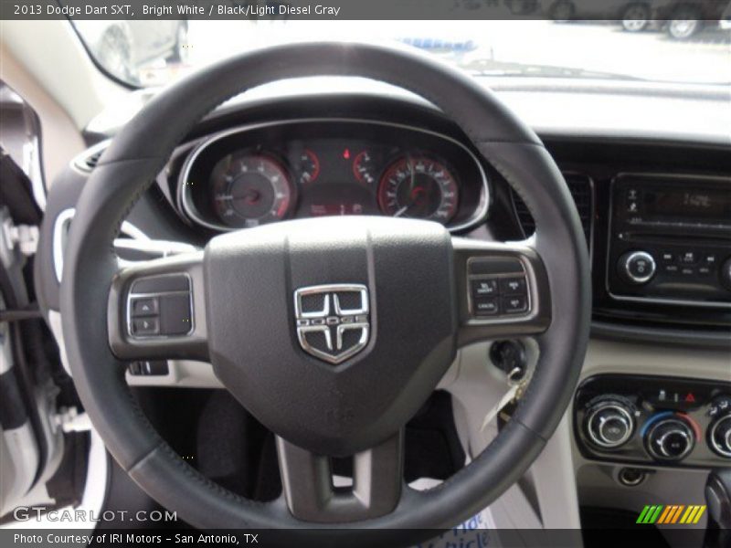 Bright White / Black/Light Diesel Gray 2013 Dodge Dart SXT