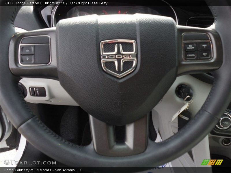 Bright White / Black/Light Diesel Gray 2013 Dodge Dart SXT