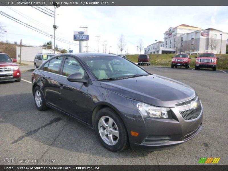 Taupe Gray Metallic / Medium Titanium 2011 Chevrolet Cruze LT