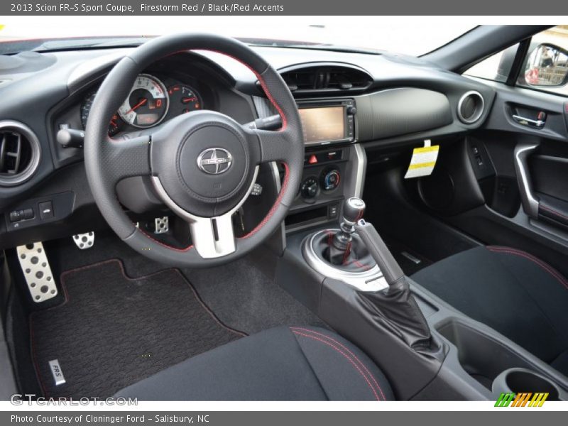 Black/Red Accents Interior - 2013 FR-S Sport Coupe 