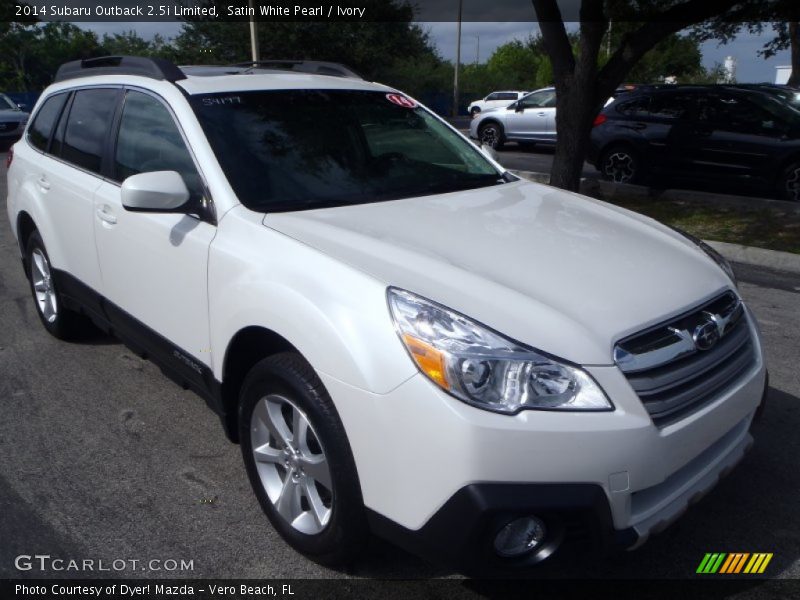 Satin White Pearl / Ivory 2014 Subaru Outback 2.5i Limited
