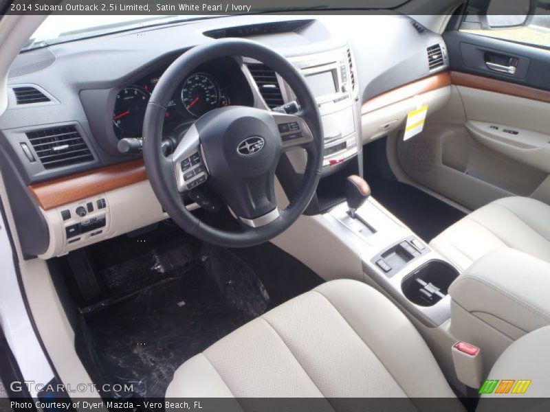 Satin White Pearl / Ivory 2014 Subaru Outback 2.5i Limited