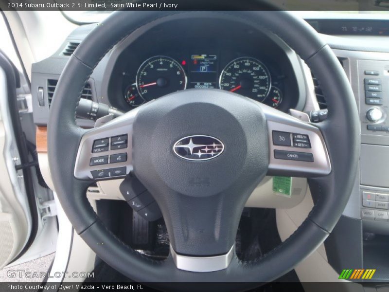 Satin White Pearl / Ivory 2014 Subaru Outback 2.5i Limited