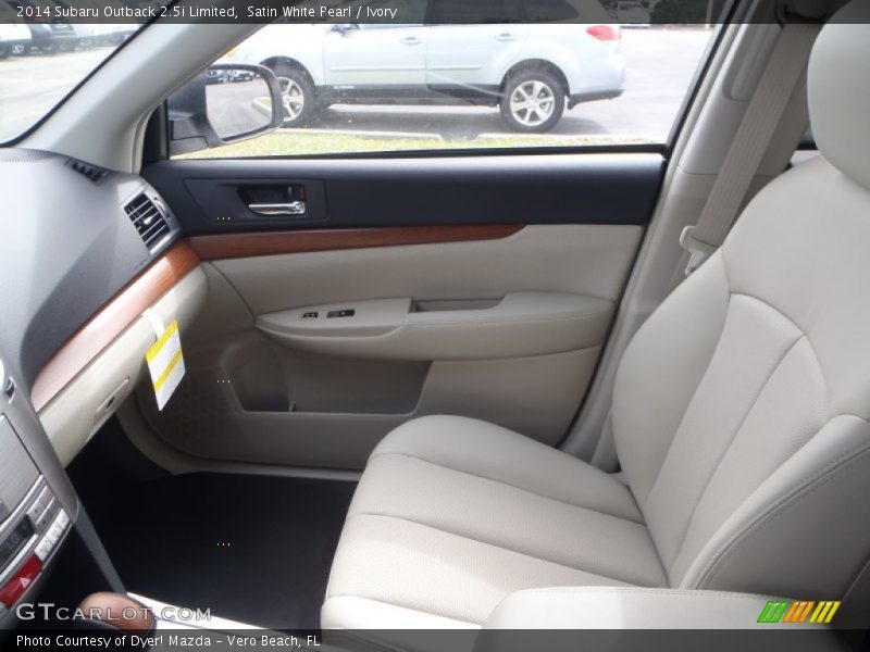 Satin White Pearl / Ivory 2014 Subaru Outback 2.5i Limited