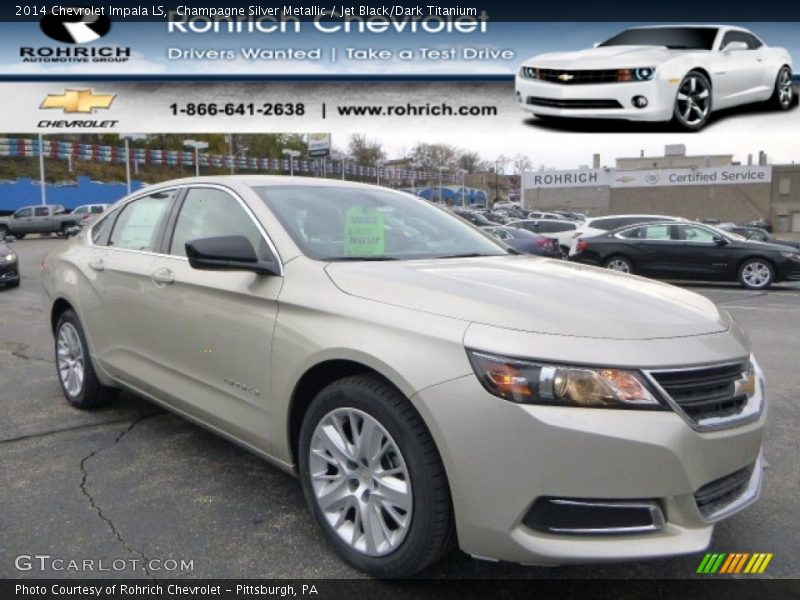 Champagne Silver Metallic / Jet Black/Dark Titanium 2014 Chevrolet Impala LS