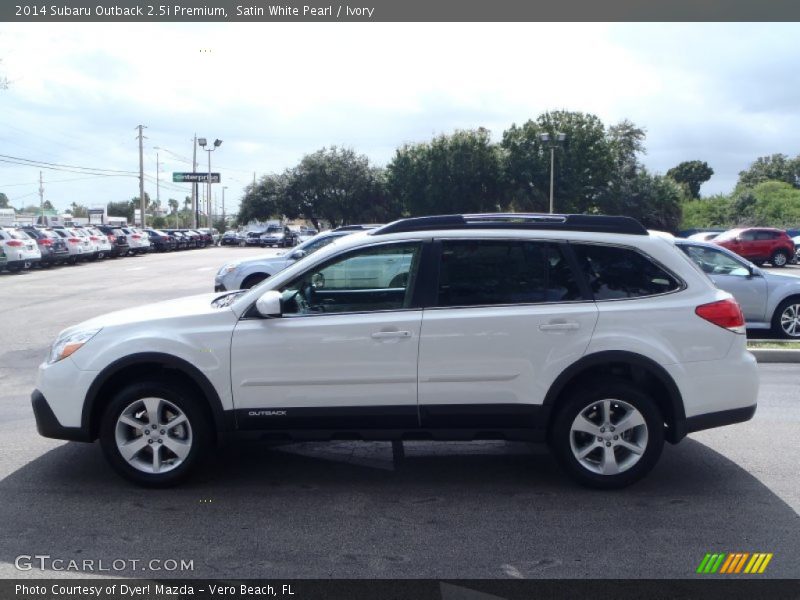 Satin White Pearl / Ivory 2014 Subaru Outback 2.5i Premium