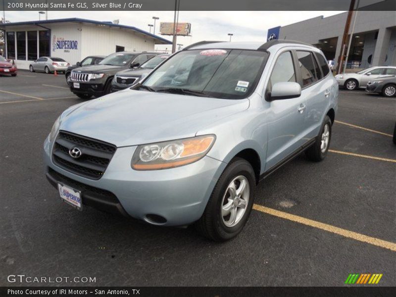 Silver Blue / Gray 2008 Hyundai Santa Fe GLS