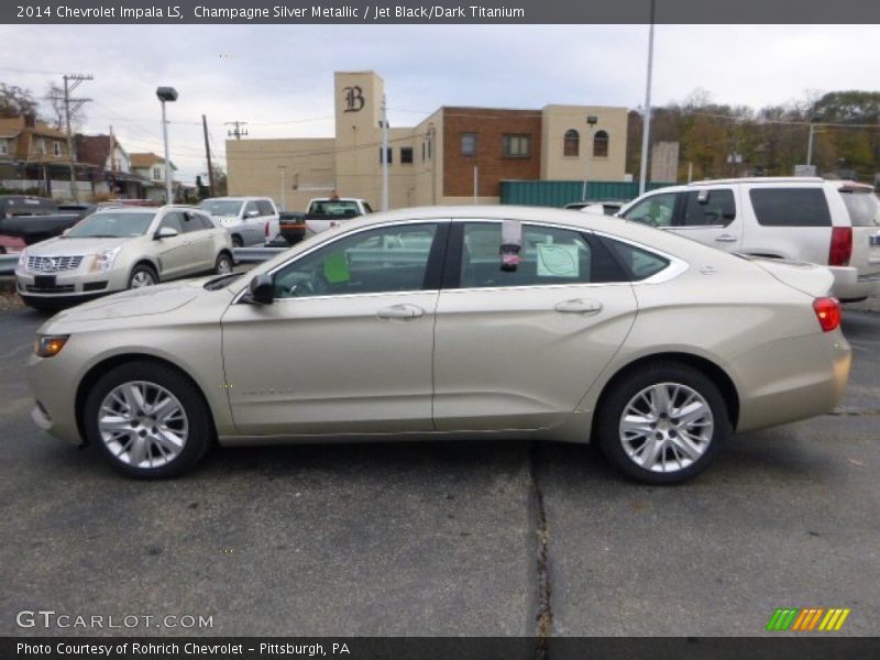 Champagne Silver Metallic / Jet Black/Dark Titanium 2014 Chevrolet Impala LS
