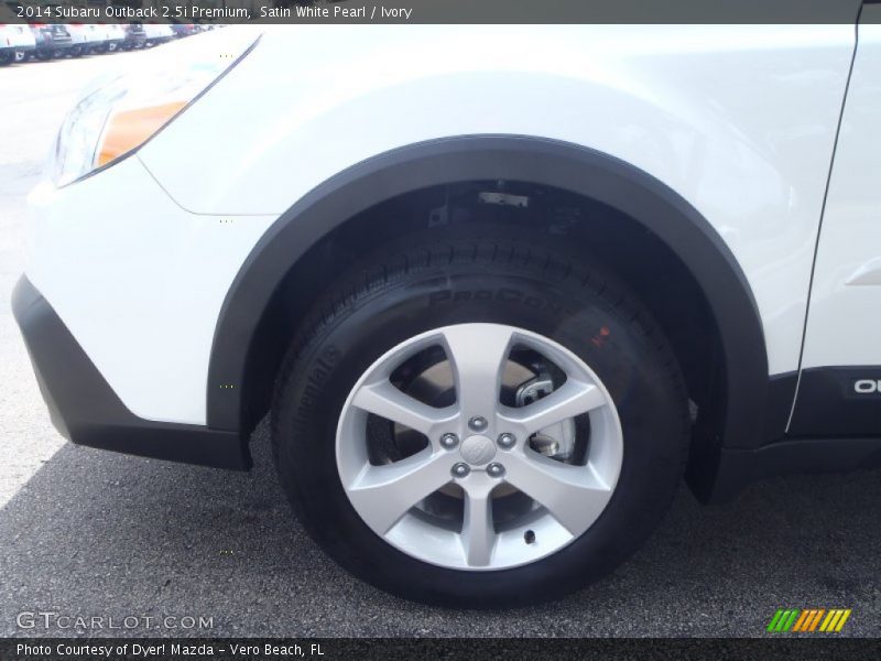 Satin White Pearl / Ivory 2014 Subaru Outback 2.5i Premium