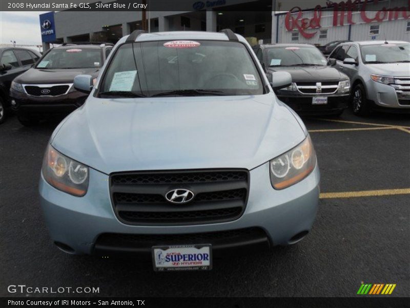 Silver Blue / Gray 2008 Hyundai Santa Fe GLS