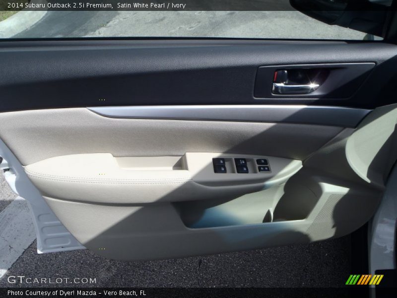 Satin White Pearl / Ivory 2014 Subaru Outback 2.5i Premium