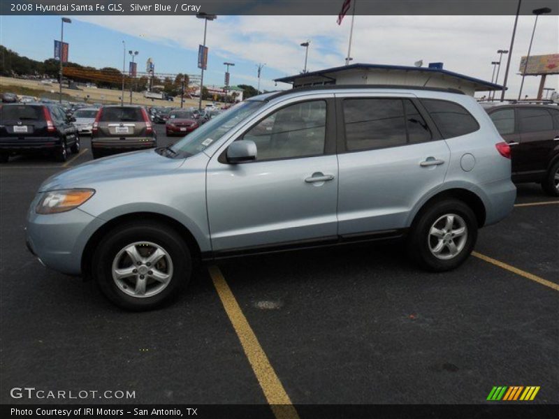 Silver Blue / Gray 2008 Hyundai Santa Fe GLS