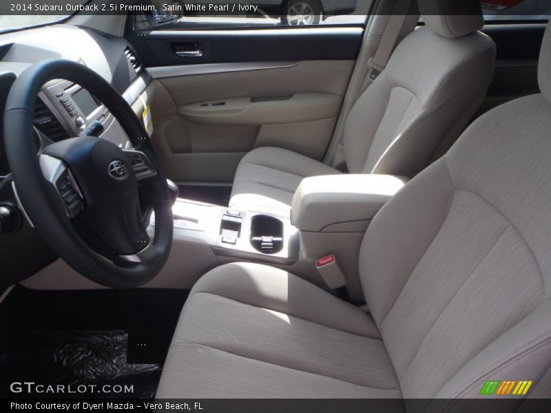 Satin White Pearl / Ivory 2014 Subaru Outback 2.5i Premium