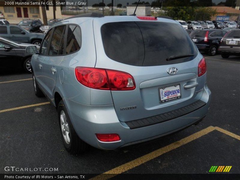 Silver Blue / Gray 2008 Hyundai Santa Fe GLS