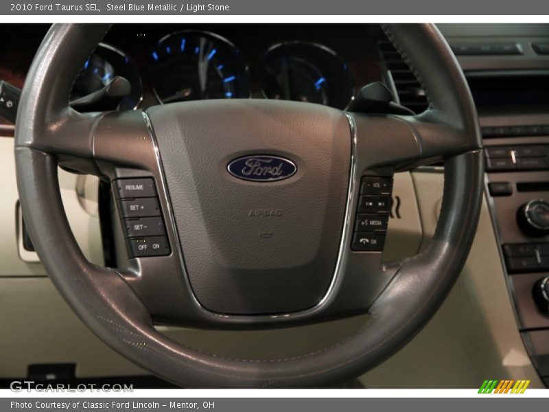 Steel Blue Metallic / Light Stone 2010 Ford Taurus SEL