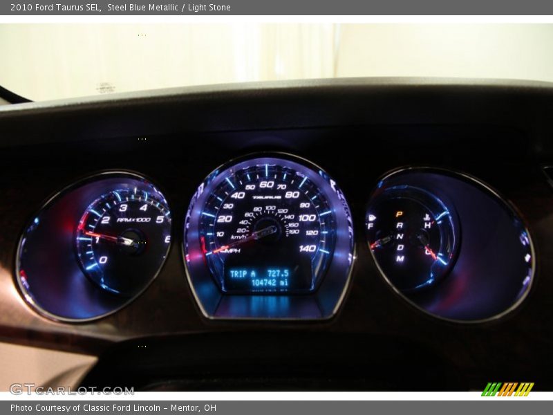 Steel Blue Metallic / Light Stone 2010 Ford Taurus SEL
