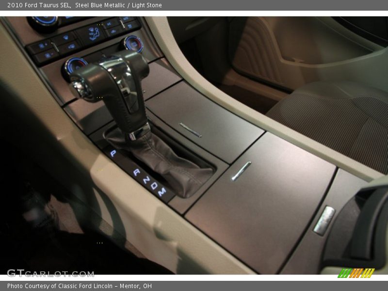 Steel Blue Metallic / Light Stone 2010 Ford Taurus SEL