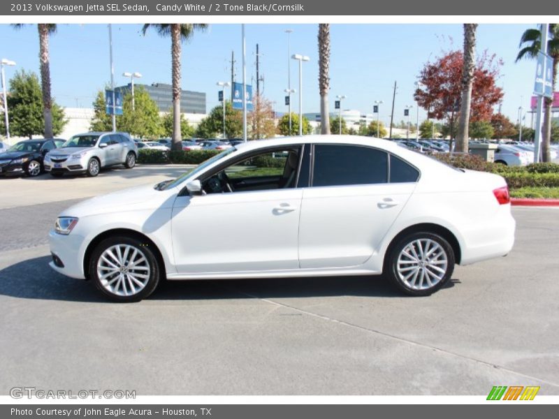 Candy White / 2 Tone Black/Cornsilk 2013 Volkswagen Jetta SEL Sedan