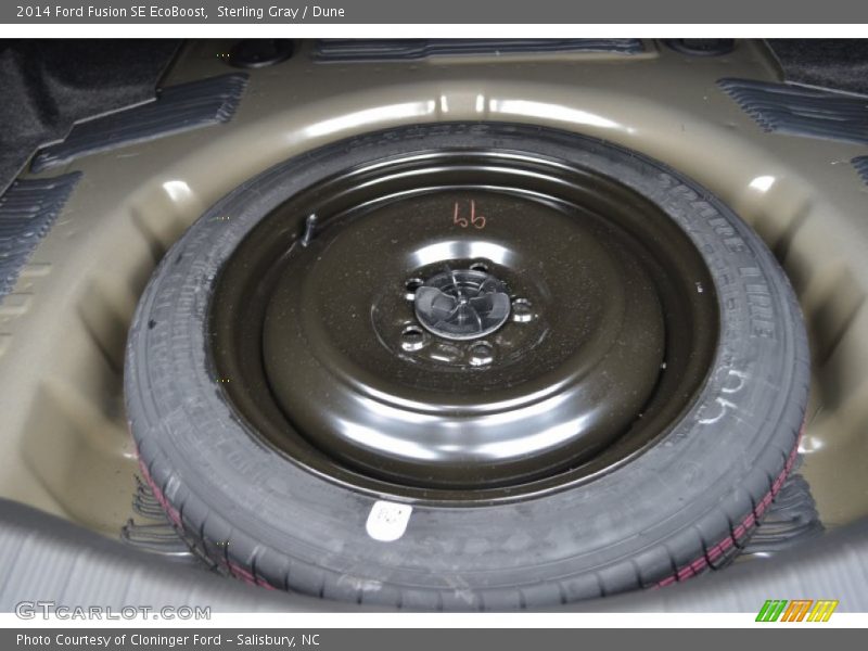 Sterling Gray / Dune 2014 Ford Fusion SE EcoBoost