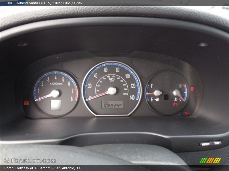 Silver Blue / Gray 2008 Hyundai Santa Fe GLS
