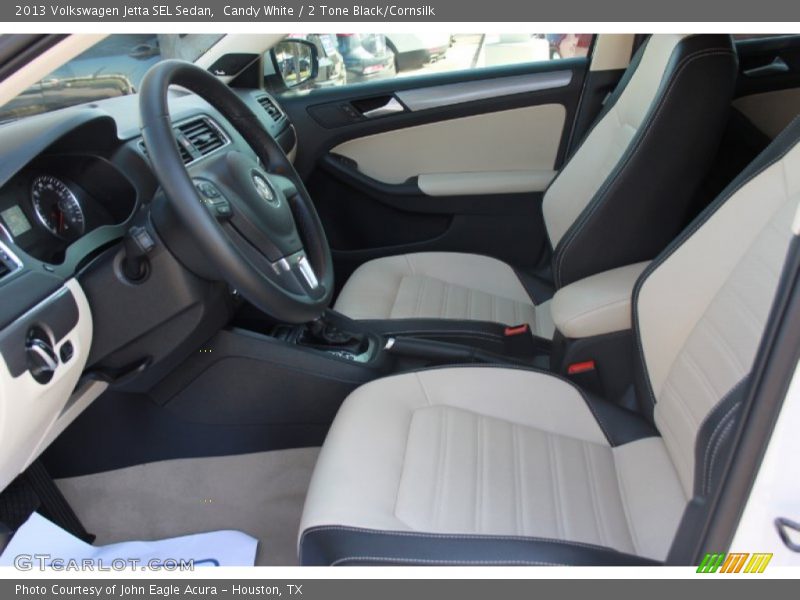 Candy White / 2 Tone Black/Cornsilk 2013 Volkswagen Jetta SEL Sedan