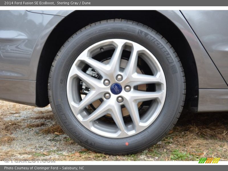 Sterling Gray / Dune 2014 Ford Fusion SE EcoBoost