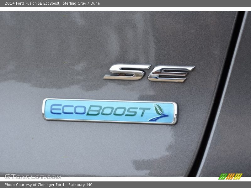 Sterling Gray / Dune 2014 Ford Fusion SE EcoBoost