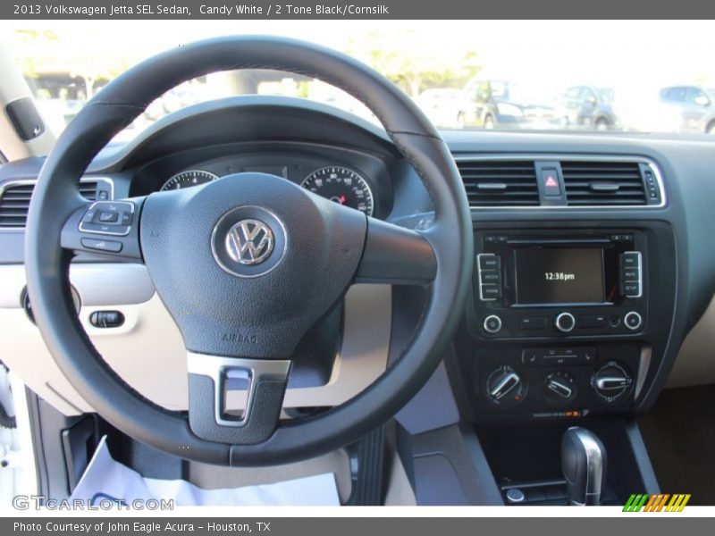 Candy White / 2 Tone Black/Cornsilk 2013 Volkswagen Jetta SEL Sedan