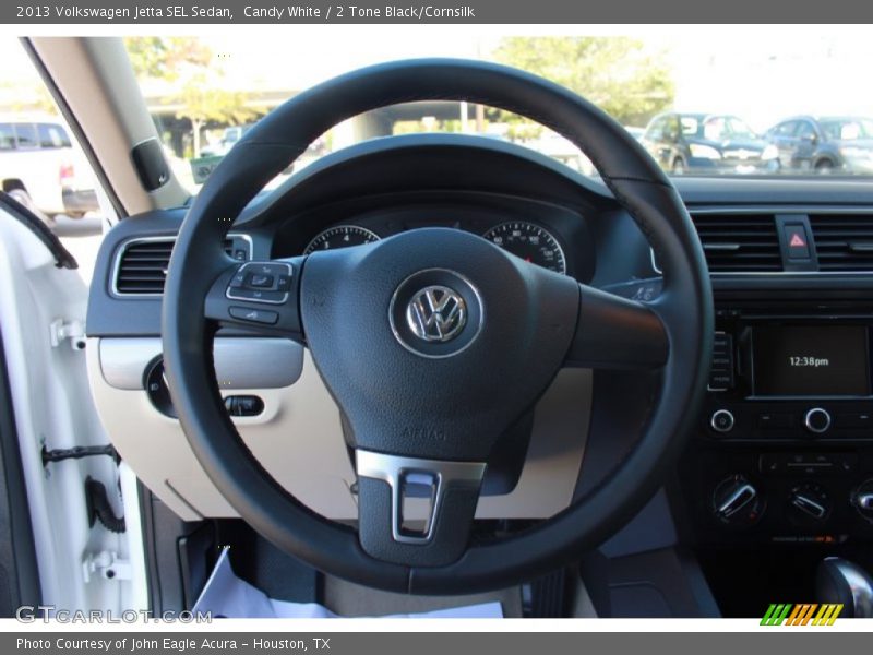 Candy White / 2 Tone Black/Cornsilk 2013 Volkswagen Jetta SEL Sedan