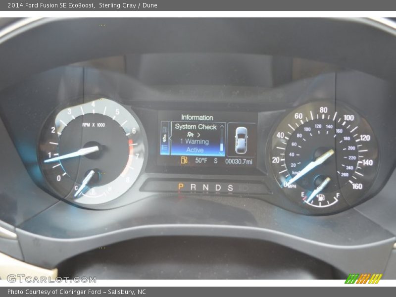 Sterling Gray / Dune 2014 Ford Fusion SE EcoBoost