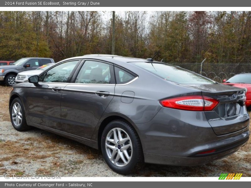 Sterling Gray / Dune 2014 Ford Fusion SE EcoBoost