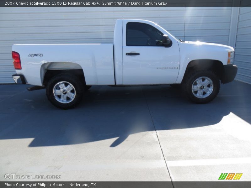Summit White / Dark Titanium Gray 2007 Chevrolet Silverado 1500 LS Regular Cab 4x4