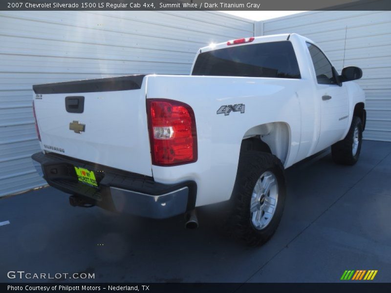 Summit White / Dark Titanium Gray 2007 Chevrolet Silverado 1500 LS Regular Cab 4x4