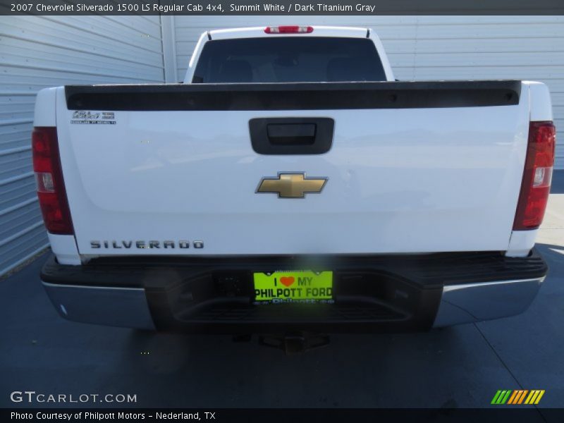 Summit White / Dark Titanium Gray 2007 Chevrolet Silverado 1500 LS Regular Cab 4x4