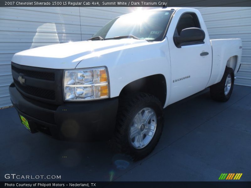 Summit White / Dark Titanium Gray 2007 Chevrolet Silverado 1500 LS Regular Cab 4x4