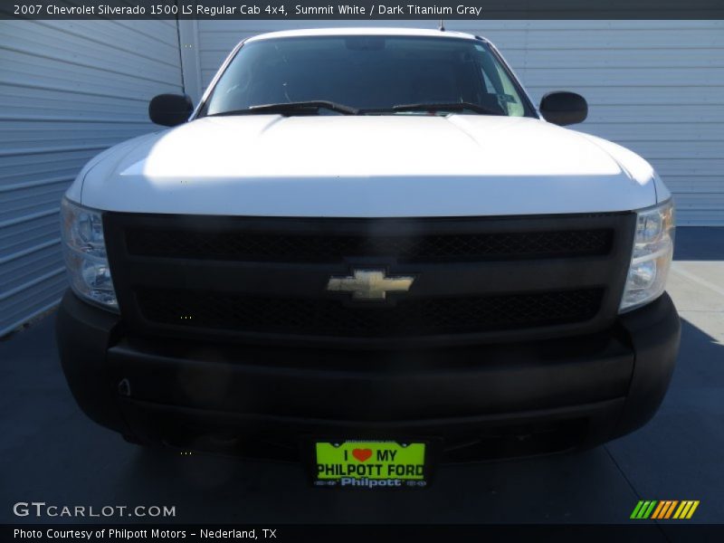 Summit White / Dark Titanium Gray 2007 Chevrolet Silverado 1500 LS Regular Cab 4x4