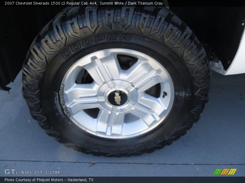 Summit White / Dark Titanium Gray 2007 Chevrolet Silverado 1500 LS Regular Cab 4x4