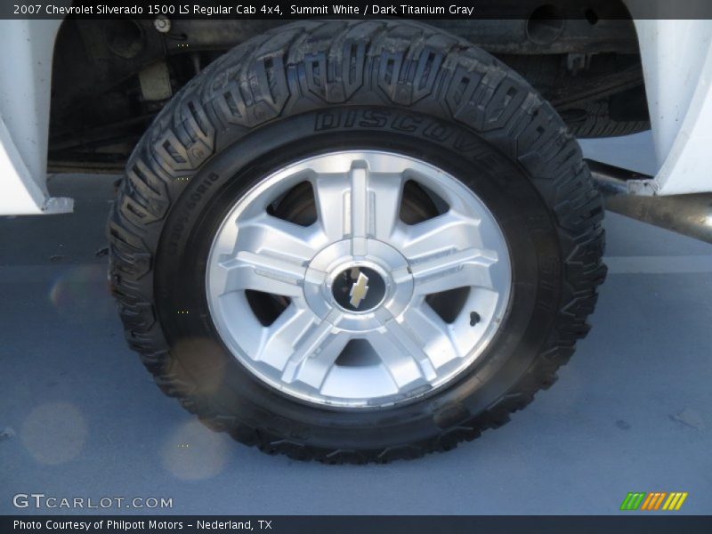 Summit White / Dark Titanium Gray 2007 Chevrolet Silverado 1500 LS Regular Cab 4x4