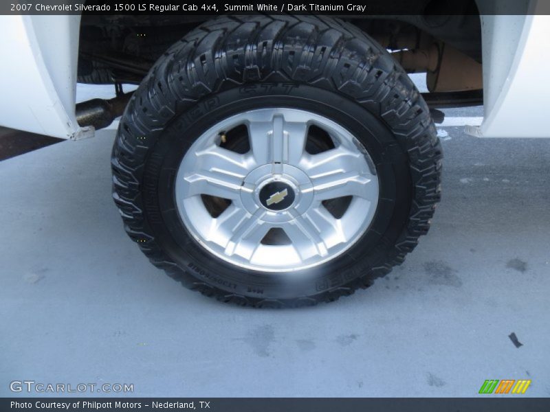 Summit White / Dark Titanium Gray 2007 Chevrolet Silverado 1500 LS Regular Cab 4x4