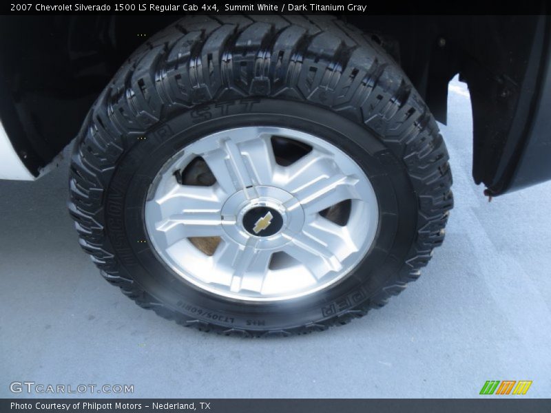 Summit White / Dark Titanium Gray 2007 Chevrolet Silverado 1500 LS Regular Cab 4x4