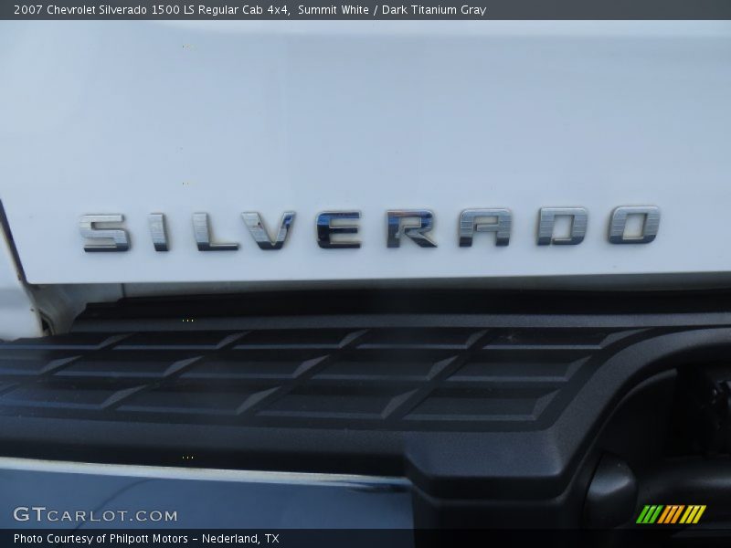 Summit White / Dark Titanium Gray 2007 Chevrolet Silverado 1500 LS Regular Cab 4x4