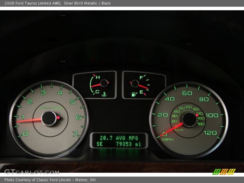 Silver Birch Metallic / Black 2008 Ford Taurus Limited AWD