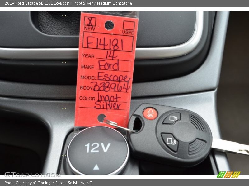 Ingot Silver / Medium Light Stone 2014 Ford Escape SE 1.6L EcoBoost