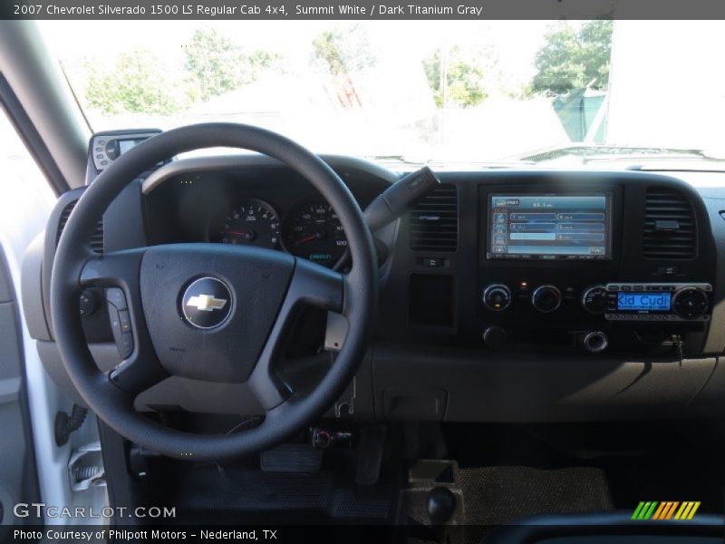 Summit White / Dark Titanium Gray 2007 Chevrolet Silverado 1500 LS Regular Cab 4x4