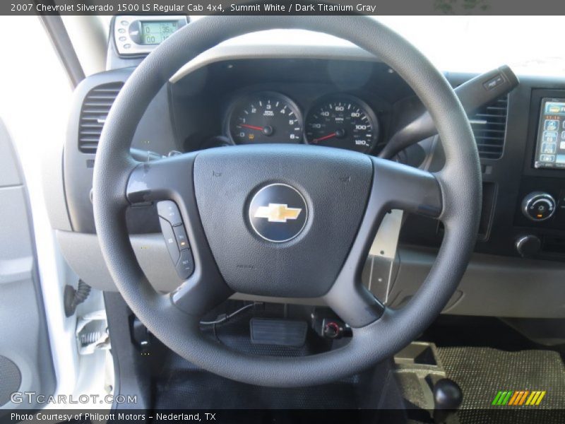 Summit White / Dark Titanium Gray 2007 Chevrolet Silverado 1500 LS Regular Cab 4x4