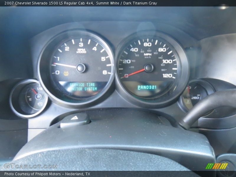 Summit White / Dark Titanium Gray 2007 Chevrolet Silverado 1500 LS Regular Cab 4x4