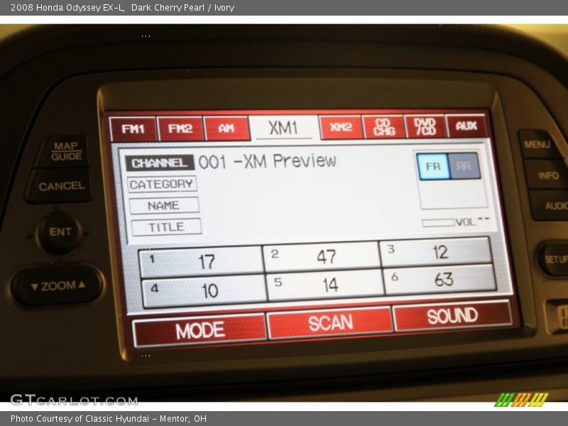 Dark Cherry Pearl / Ivory 2008 Honda Odyssey EX-L