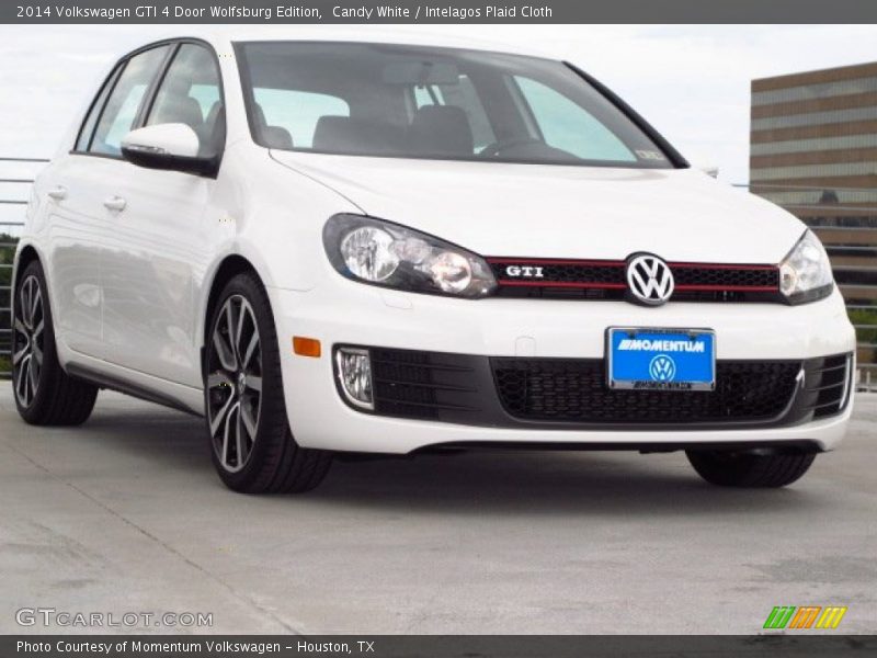 Candy White / Intelagos Plaid Cloth 2014 Volkswagen GTI 4 Door Wolfsburg Edition