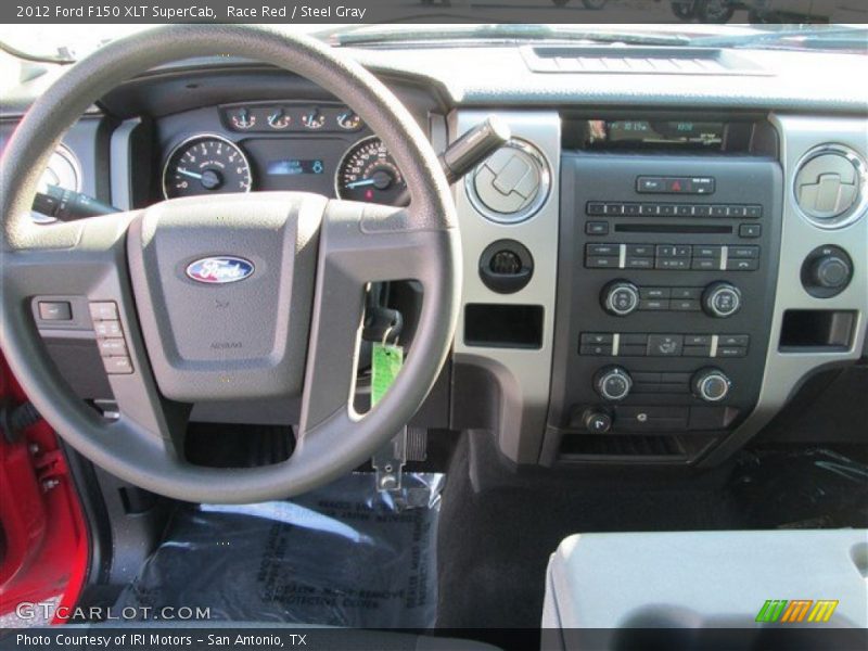 Race Red / Steel Gray 2012 Ford F150 XLT SuperCab