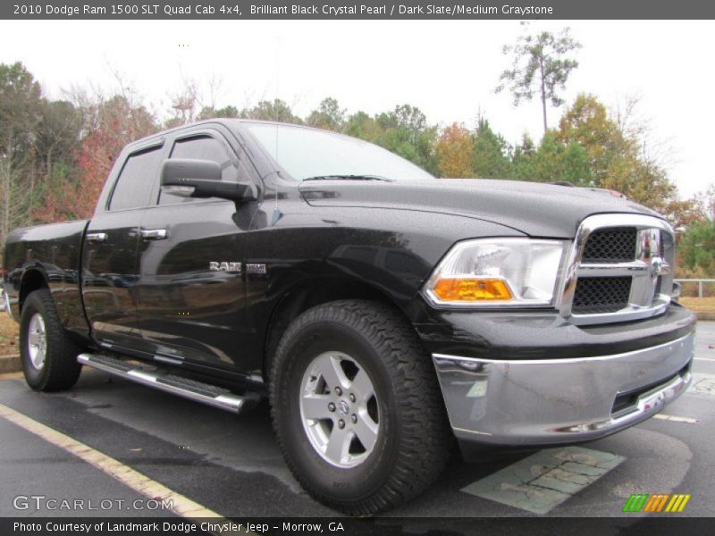 Brilliant Black Crystal Pearl / Dark Slate/Medium Graystone 2010 Dodge Ram 1500 SLT Quad Cab 4x4